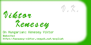 viktor kenesey business card